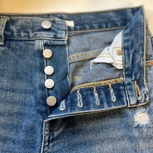 Ripped jeans from PacSun. Button, no zipper.